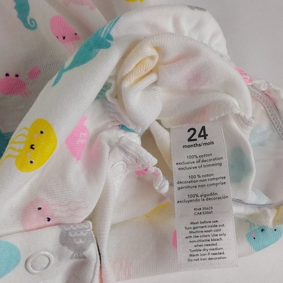 'CARTER'S' ROMPER OUTFIT SEA LIFE & WHALE ON MY BUM - Picture 6 of 11